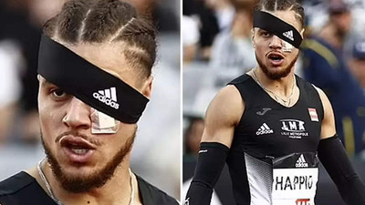 Fransız atlet önce saldırıya uğradı sonra yarışı kazandı