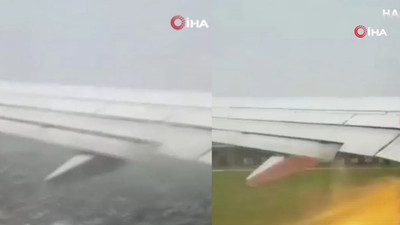 Havada korku dolu anlar... Alev alev yandı 