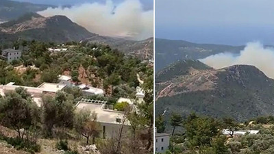 Kaş'ta makilik yangını