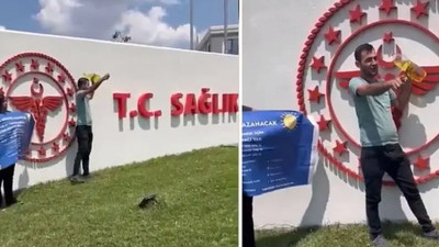 Sağlık Bakanlığı önünde eylem: Benzin döküp kendisini yakmak istedi