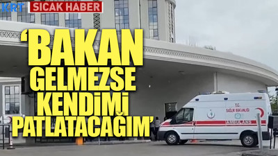 Sağlık Bakanlığı önünde hareketli dakikalar... Ambulans şoförü kendini ambulansa kilitledi 