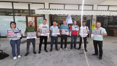 Sendikaya üye oldu, Kod 46 ile işten çıkarıldı: Market önünde protesto