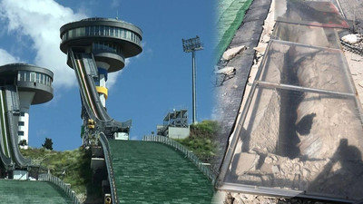 'Türkiye'de ilk' diyerek açmışlardı... Atlama kulesi yine çöktü 