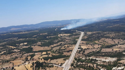 Çanakkale’de kaza yapan araç orman yangınına sebep oldu