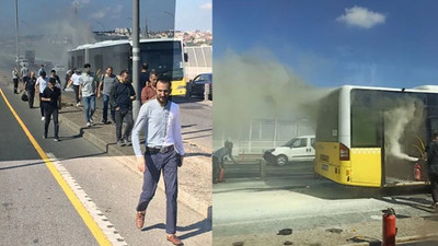 İstanbul'da metrobüs yangını 