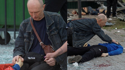 Rus saldırısında ölen gencin trajik fotoğrafı: Babası başında bekledi