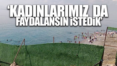 AKP'li isimler harem selamlık plajın açılışını yaptı!