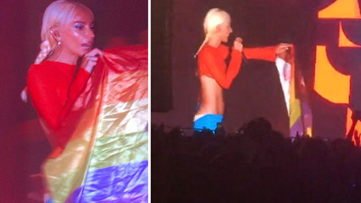 Gülşen'in açtığı LGBT bayrağı kavga çıkardı 