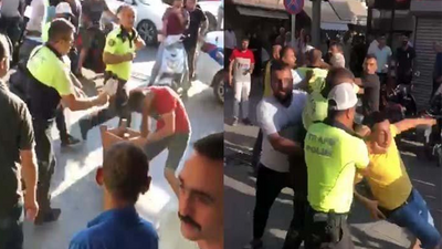 Polis-esnaf tartışmasında biber gazlı müdahale