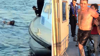 Polisten kaçmak için denize atlayıp 2 kilometre yüzdü