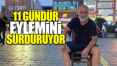 Sanatçı Murat Aydın, Cumhuriyet Meydanı'nda eyleme başladı
