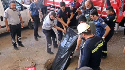 Yer altı şebekesine giren hırsız feci şekilde can verdi