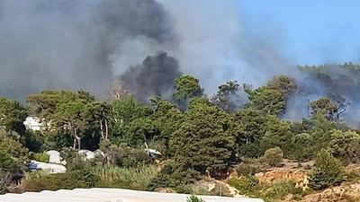 Antalya'da yerleşim yerlerinin yakınında orman yangını çıktı