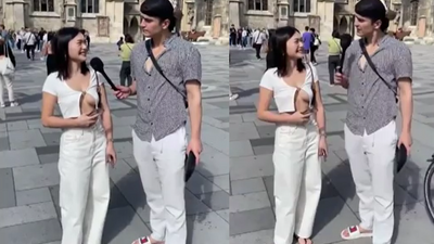 Avrupa'daki gurbetçi, sokak röportajında yabancı kadına giyimi üzerinden Türkçe hakaretler etti