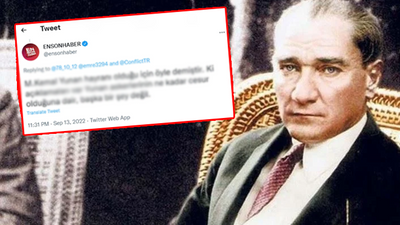 Ensonhaber'den skandal 'Atatürk' paylaşımı: Açıklama geldi
