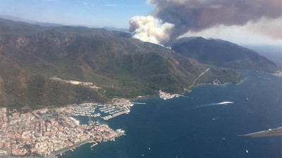Marmaris'teki orman yangınında 500 hektarlık alanın kül olduğu açıklandı