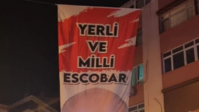 'Yerli ve milli Escobar' pankartı indirildi: Zafer Partisi ilçe başkanı gözaltına alındı