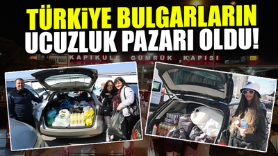 Bulgarlar alışveriş için Edirne'ye akın etti