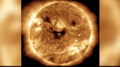 NASA'dan 'gülümseyen Güneş' paylaşımı