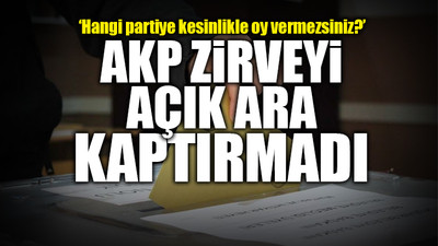 Vatandaşa sorulan çarpıcı sorunun cevabı 'AKP' oldu