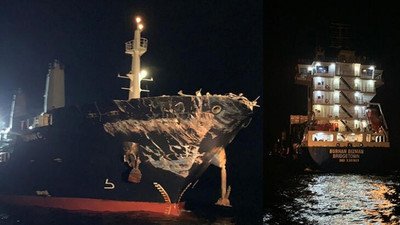 İstanbul'da iki gemi çarpıştı