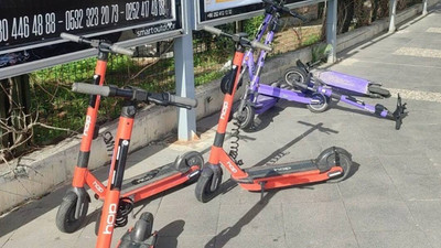 Marmaris'te uygunsuz park edilen scooterlar toplatıldı