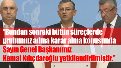CHP'den Kılıçdaroğlu'na aday belirlenmesi hakkında tam yetki