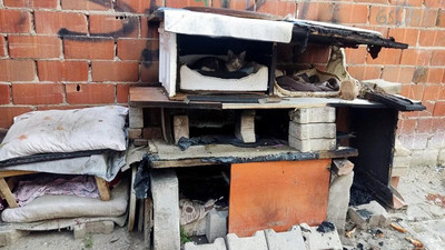 Manisa'da kedi kulübelerini yaktılar
