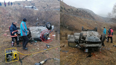 Şarampole uçan otomobildeki 3 kişi hayatını kaybetti, 1 kişi yaralandı