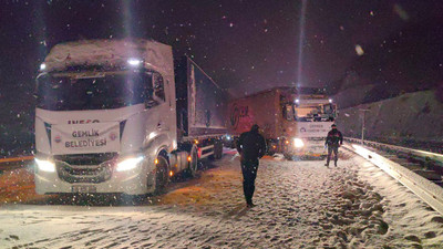 Yardım konvoylarının da olduğu Bursa-Ankara yolu trafiğe kapandı