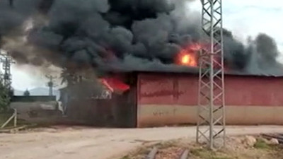 Adana'da çiftlik deposunda yangın