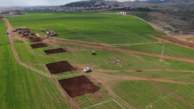 Adıyaman'daki tarım alanında TOKİ inşaatı başlatıldı