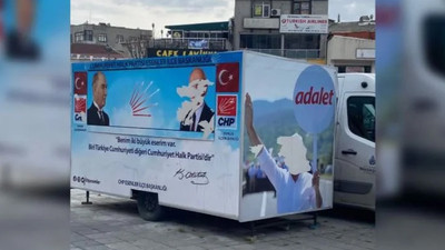 CHP'nin seçim karavanına saldırı