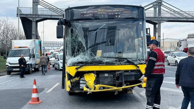 İETT otobüsü bariyerlere çarptı: Yaralılar var