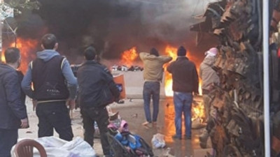 Afrin'de bomba yüklü araç patlatıldı