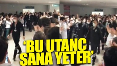 Doktoru darbeden uzman çavuş taburcu edilirken, sağlıkçılar alkışla protesto etti 