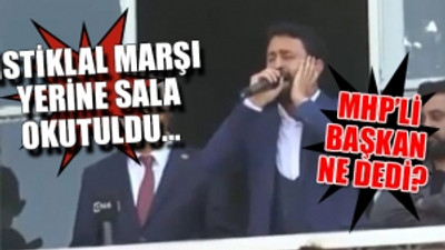 Düşman işgalinden kurtuluş töreninde İstiklal Marşı ayıbı