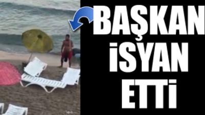Aydın'da bir şahıs plaja zarar verdi