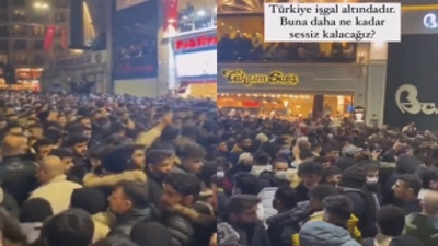 İstiklal Caddesi'nde mülteci yoğunluğu 