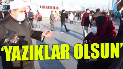 Sokak röportajında karı koca tartışamaya başladı 