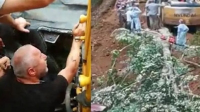 İş makinesinin üzerine ağaç devrildi: Operatör yaralandı, 11 yaşındaki oğlu hayatını kaybetti