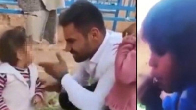 Küçük çocuğa tokat atıp, sigara içirdi