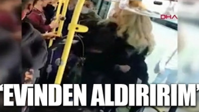 Metrobüste maske tartışması... "Gel silahım var" 