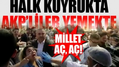 AKP'li belediyenin iftar programında halk isyan etti