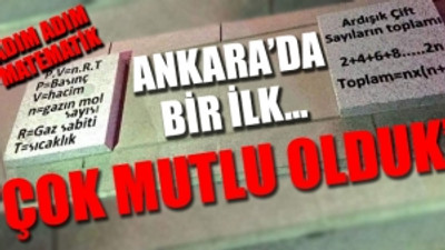 Ankara'da yürürken artık matematik öğreneceksiniz