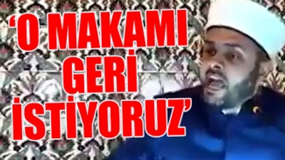 Diyanet'in imamı hilafet çağrısında bulundu.