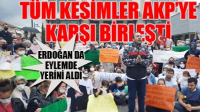 AKP'li belediye önünde oturma eylemi