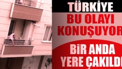 Balkondan tartıştığı kişiye tencere atarken aşağıya düştü
