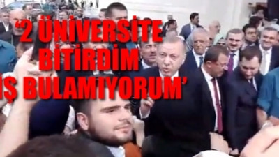 Erdoğan cami açılışında parmağını EYT'li kadına salladı