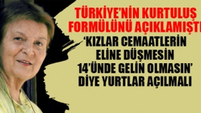 Türkan Saylan'dan Türkiye'nin kurtuluş formülü